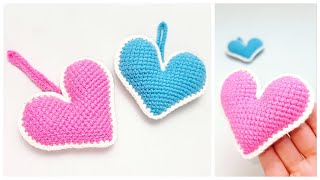 How to crochet a heart-shaped sachet pattern for beginners – easy and practical DIY tutorial!