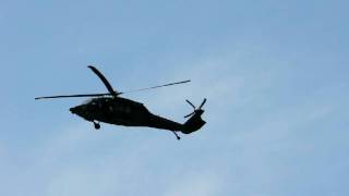 Army Black Hawk Helicopter Flying Ft Desoto Beach