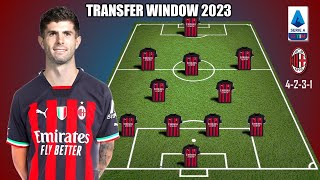 AC MILAN POTENTIAL STARTING LINEUP WITH  TRANSFER Christian Pulisic,TRANSFER WINDOW 2023