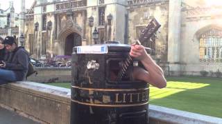 Busker in a bin...