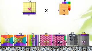 Numberblocks 36 Times Table stage 1 to 3 and generate up to 1044.