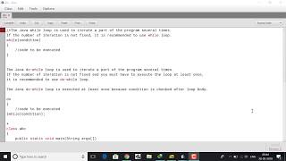 Java Programming : Basic Programming ( while and Do While loop ) Part 12 in Hindi