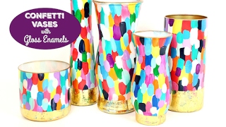 Tips for Painting on Glass |  Confetti Vases with DecoArt® Gloss Enamels™