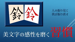 【美文字の感性を磨く習慣】美文字トレーニング　書道ペン字CH 青洞