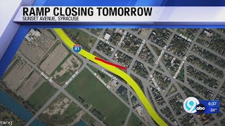 Sunset Avenue ramp closure continues tomorrow