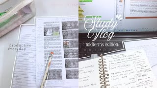 Vlog 63 ✩₊˚ study vlog 📖 midterm week, eating out and studying