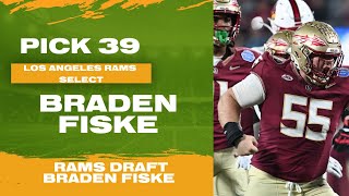 Los Angeles Rams Pick Braden Fiske | 2024 NFL Draft