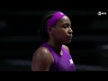 coco gauff vs. zheng qinwen 2024 wta finals riyadh final match highlights