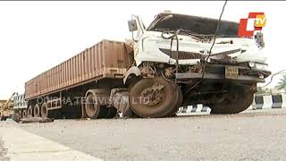 Truck Rams Into Another Vehicle In Bhubaneswar's Nayapalli, Traffic Movement Hit On NH