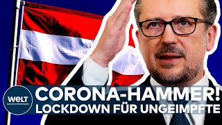 CORONA-HAMMER: Niedrige Impfquote! Österreich beschließt Lockdown für Ungeimpfte I WELT EILMELDUNG