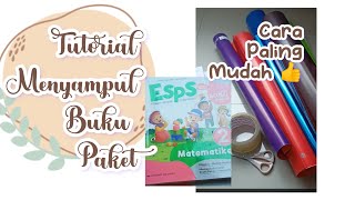 Tutorial menyampul buku Paket!! mudah banget Loh 👍 #sampulbuku #backtoschool #bookcover