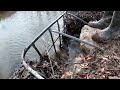 Removing a Beaver Dam from a Drainage Ditch Culvert | 1-15-2023 No Talking