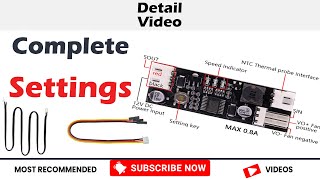 DC 12V PWM Speed Controller Fan Speed Governor 2-3 Wire Computer Temperature control