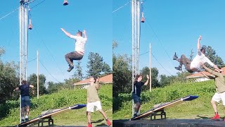 Acrobat Fail - Insane Teeterboard Flip Goes Wrong || WooGlobe Funnies