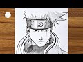 How to draw Kakashi Hatake || How to draw anime step by step || Easy drawing ideas for beginners