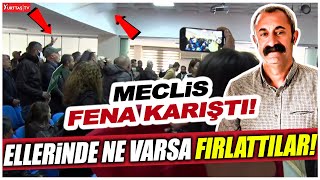 Komünist Başkan'a ellerinde ne varsa fırlattılar! Tunceli'de meclis fena karıştı!