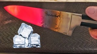 Hot Knife VS Ice Cubes Experiment Glowing 1000 Degree Insane Satisfying