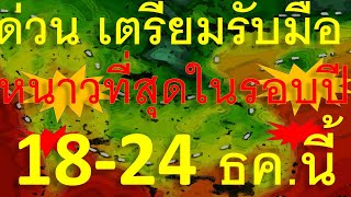 ด่วน เตรียมรับมือ หนาวที่สุดในรอบปี 18-24 ธันวาคม นี้