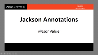 Jackson Serialization - 6 - @JsonValue