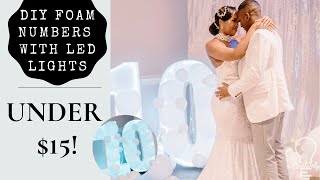 How to: Large 4 ft Marquee Numbers with LED Lights | Cheap, Easy DIY Dollar Tree Tutorial 2022