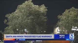 Santa Ana winds trigger red flag warnings in SoCal