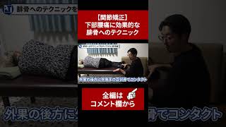 【関節矯正】下部腰痛に効果的な腓骨へのテクニック【切り抜き】