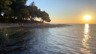 Pineta-Novigrad (Istria, 🇭🇷Croatia): walk along the shore at the end of October. Sea sounds.