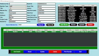 Library Management System with Python, Tkinter GUI and sqlite3 Part two