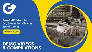 Goodway® | PureBelt® Modular Dry Steam Belt Cleaner on Spiral Cooler