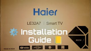 Haier LE32A7 LED TV SETUP \u0026 Installation