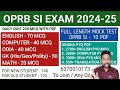 syllabus oprb si exam 2025 by sunil sir