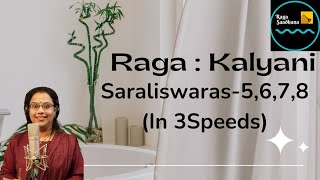 Raga : Kalyani - Saraliswaras - 5,6,7,8 .| 72Melakartha Ragas |Carnatic Classical | yaman |