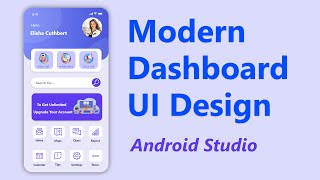 ✅ Android UI Design Mobile dashboard UI Tutorial | android projects