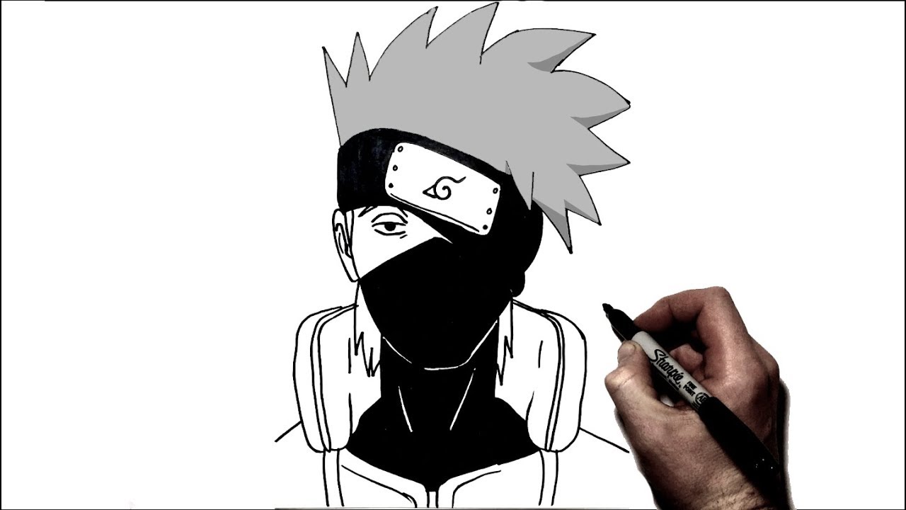 How To Draw Kakashi I Step By Step | Naruto - YouTube