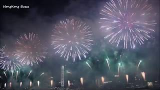 2019香港除夕煙花匯演  New Year's 2019 : FULL Hong Kong New Year Fireworks display