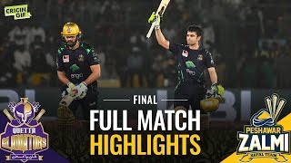 PSL 2019 Final: Peshawar Zalmi vs Quetta Gladiators | Caltex Full Match Highlights | Pollard