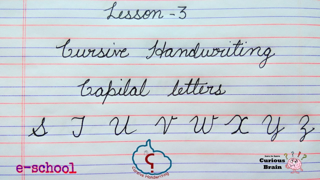 English Cursive Handwriting Capital Letters English Cursive Handwriting Capital Letters