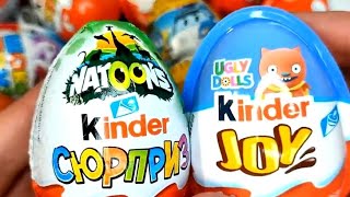 NEW! A LOT OF KINDER SURPRISE EGGS TOY (KINDER JOY) #ASMR #Candy #Satisfying