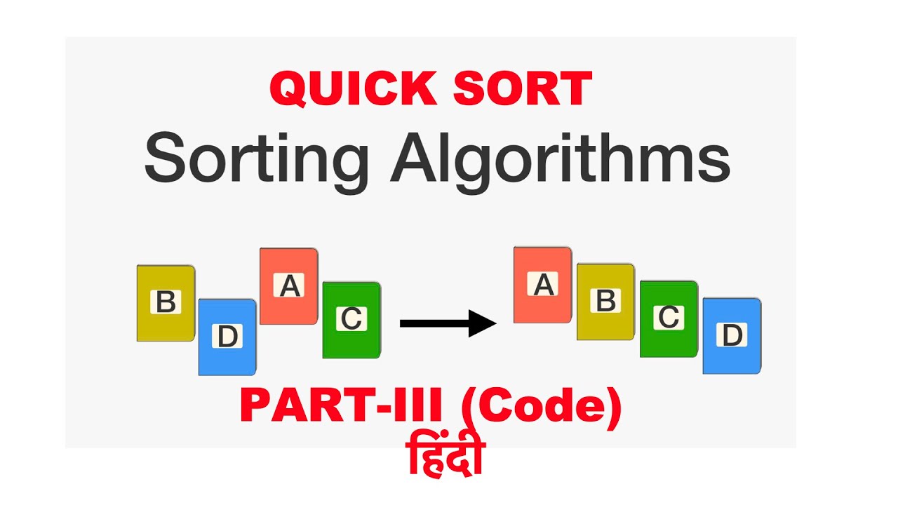 10 Quick Sort Part 3 Coding ह द Youtube
