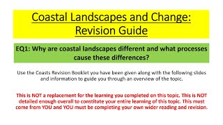 Edexcel A Level Geography - Coasts EQ1 Revision