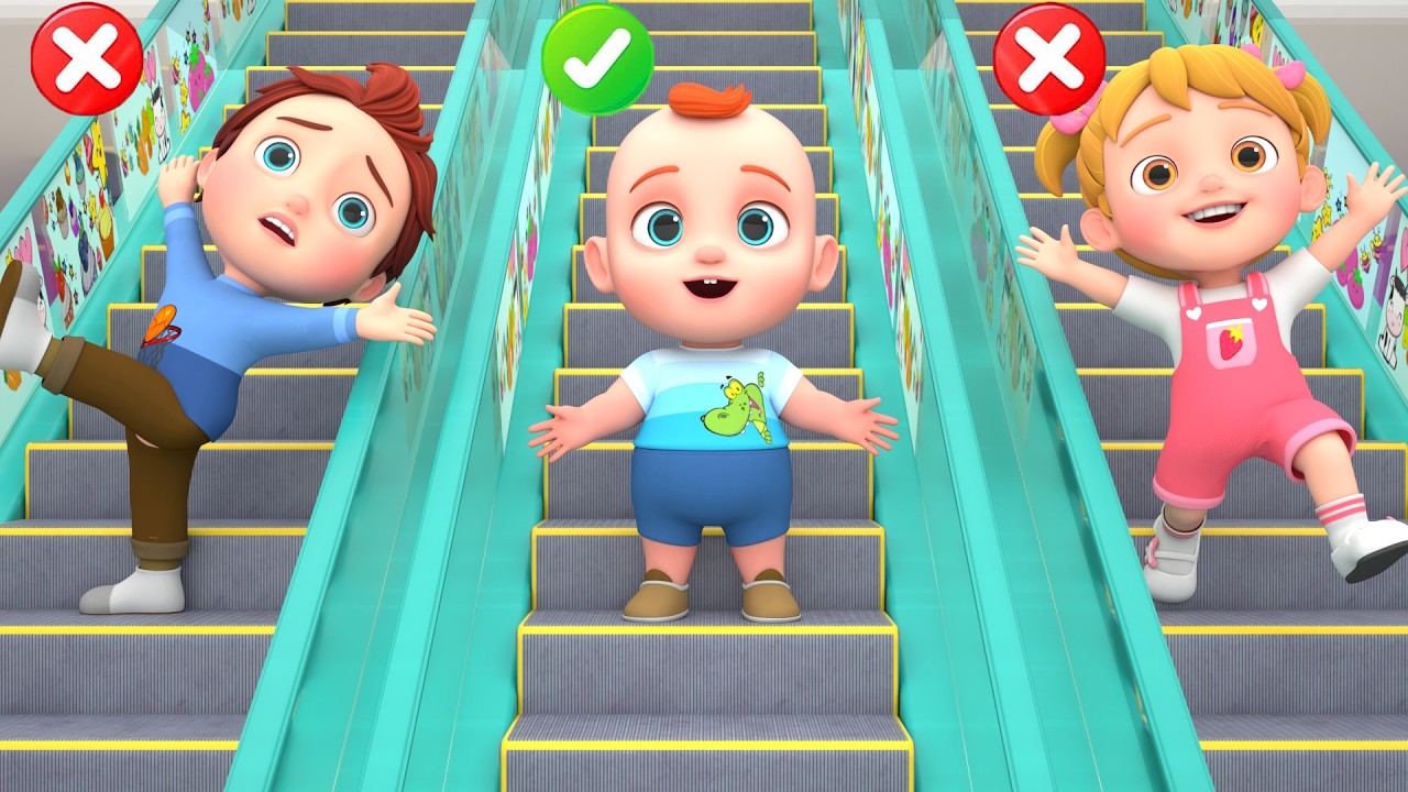 Escalator Safety Song Educational Kids Song More Kids Song Nursery