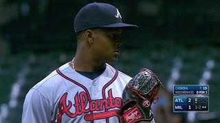 ATL@MIL: Cabrera hits triple digits to record save