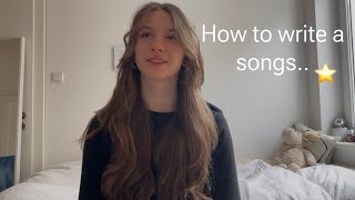 !!How to write a song!!