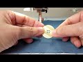 how to sew button by machine｜bernina sewing machine tutorial｜bernina foot no 18