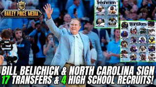 Bill Belichick \u0026 North Carolina Sign 17 Transfers \u0026 4 High School Recruits!