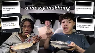 MESSY Mukbang Q\u0026A! We SPILLED It ALL...