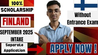 Finland September 2025 Intake|Without Entrance Exam|Full Application process|Separate Application😲🔥