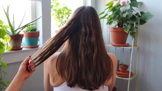 ASMR gentle and relaxing micro-attention hair play (sectioning, brushing, whisper) extra tingly