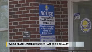 Myrtle Beach City Council to take the first reading for a hate crime penalty