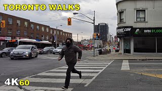 Toronto Walk up Marlee Avenue to Lawrence West Station on January 24, 2021